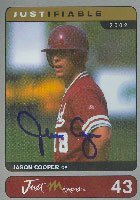 Buy Jason Cooper, Columbus RedStixx - Indians Affiliate Autographed Card by Just