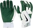 Nike GB0305 Diamond Elite Pro Batting Gloves - White/Gorge Green