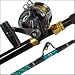 Sporting Goods : Formula GLD50II 2-Speed Graphite Lever Drag Reel--CS3080AB 6' 30-80lb AB Series Custom Black Power Stick Stand Up Combo
