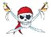 Pirate Skull Temporary Tattoo