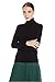 MIUK Women's 100% Cashmere Sweater Basic Slim Turtleneck Long Sleeve Pullovers