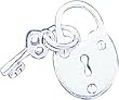 Sterling Silver Lock & Key Charm