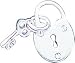 Sterling Silver Lock & Key Charm