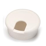 2" Cable Management Plastic Grommet, White, 1ea