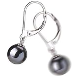 Marcella Black 7-8mm AAAA Freshwater Pearl Earring Set