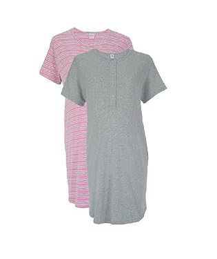 BabyEarth : Nightshirts - Stripe/Grey Marl - 2pk 20 : Maternity > Nightwear