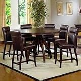Hillsdale Nottingham Round Counter Height 5-Piece Dining Set, Dark Espreoos, Set Includes 1-Table and 4 Stools