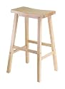 Winsome Wood 29" Saddle Seat Stool, Nat.