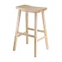 Winsome Wood 29" Saddle Seat Stool, Nat.