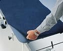 TERRY TOWEL COUCH COVER WITH FACE HOLE SKY BLUE