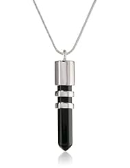 Vince Camuto Bullet Proof Silver Frontal Necklace, 30"