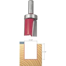 Freud 50-126 1-1/4-Inch Diameter Top Bearing Flush Trim Router Bit with 1/2-Inch Shank