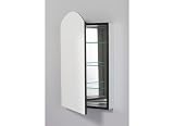 MT Series Mirrored 6 quot Depth Cabinet Arch Door 20 quot W Plain Edge Left Electric w Night Light MT20D6APLL