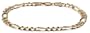 14k Yellow Gold 4.6mm Italian Figaro Bracelet, 8"