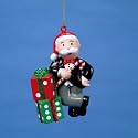 Mr. Monopoly With Festive Dice and Presents Christmas Ornament #HG0100