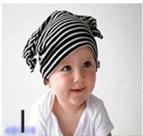 The new children's pictures cartoons hedging cotton infant children baby hat hats horn knot (black)