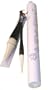 Chinese calligraphy / sumi brush (buffalo horn brushes) and rice paper set
