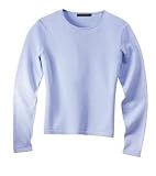 NEW Port Authority Signature - Ladies Fine-Gauge Long Sleeve Crewneck Sweater Light Blue-M