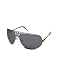 Roberto Cavalli Agenore - Swarovski Crystal Logo Metal Sunglasses Black/Grey