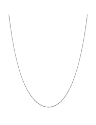 White Gold Adjustable Rope Chain Necklace