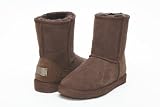 UniKoala Women's Classic Short Sheepskin Boots Chocolate