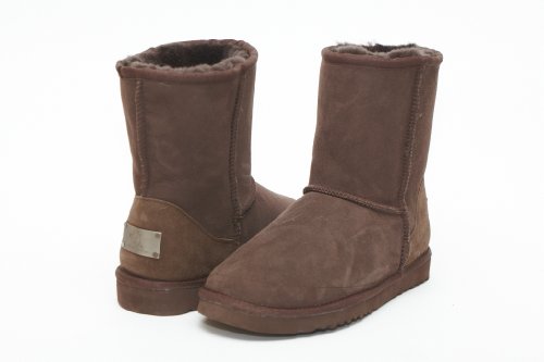 UniKoala Women's Classic Short Sheepskin Boots Chocolate