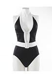 Spiegel Plunge-Neck Belted Swimsuit