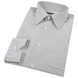 Forzieri Silver Gray Pure Silk Dress Shirt