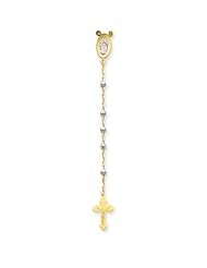 14k Two-tone Rosary Necklace