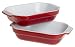 Emile Henry Provencal 9-by-5-1/2-Inch Individual Lasagna Bakers, Cerise Red