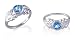 Round Cut Swiss Blue Topaz Ring Sterling SIlver