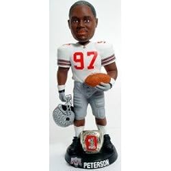 Kenny Peterson Ohio State Buckeyes Championship Ring White Bobblehead