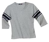 NEW Sport-Tek - Ladies Vintage Football Jersey GreyHeath/Navy-XL
