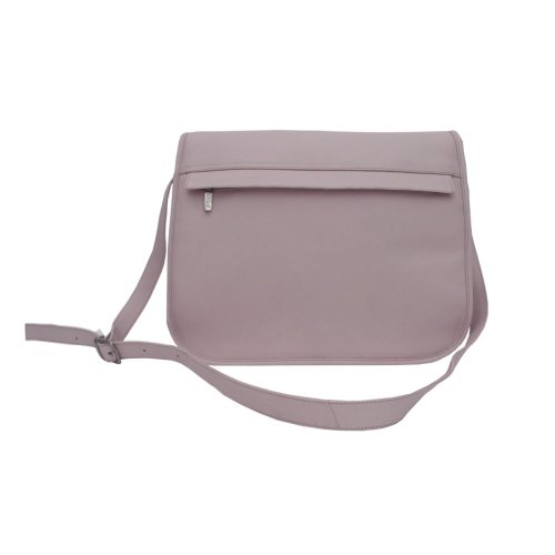 Piel Flap Over Zippered Bag