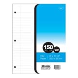 BAZIC C/R Filler Paper, White, 150 Count