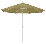 California Umbrella 11 Foot Aluminum Market Umbrella, Heather Beige with Sand Pole