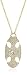 Mizuki 14k Gold and Diamond Large Oval Cross Shield Chain Necklace