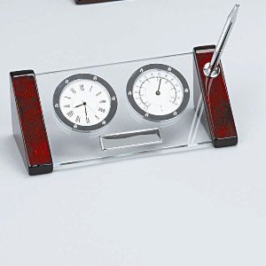 CLOCK, THERMOMETER WITH PEN - CLOCK, THERMOMETER WITH PEN SET