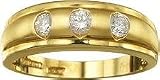 Men's 14K Gold Three Stone Diamond Ring