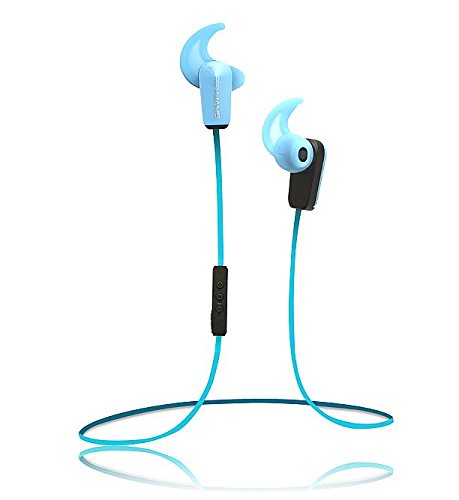 RevJams Active® Sport Wireless Bluetooth Earbuds with Noise Isolation and in line microphone - Blue
