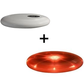 Click here to buy FlashFlight Red LED Frisbee Ultimate Daytime Disc Set by NiteIze.