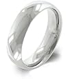 Quality Stainless Steel High Polish 5mm Wide Womens Ring Size 7, Comfort Fit