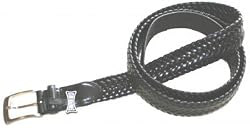 Leather Braided Belt In Black Or Brown #23495
