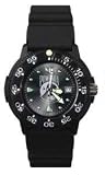 Dive Watch, Resin Case/Bezel, PU Band, POW/MIA, Black Face
