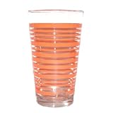 Fiesta Tangerine Stripe 16-ounce Glass Cooler