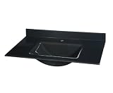 Xylem GST370BK Black Glass Integrated Rectangu