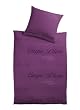 Kinzler B-02764/23 Bettw�sche Carpe Diem / Baumwolle - Renforce / 80 x 80 + 135 x 200 cm / beere