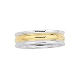 18K Yellow Gold and Platinum Comfort-Fit Band