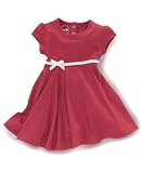Greendog Baby Girl Short Sleeve Solid Empire Waist Dress