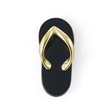 Black Coral Slipper Pendant in 14K Yellow Gold
